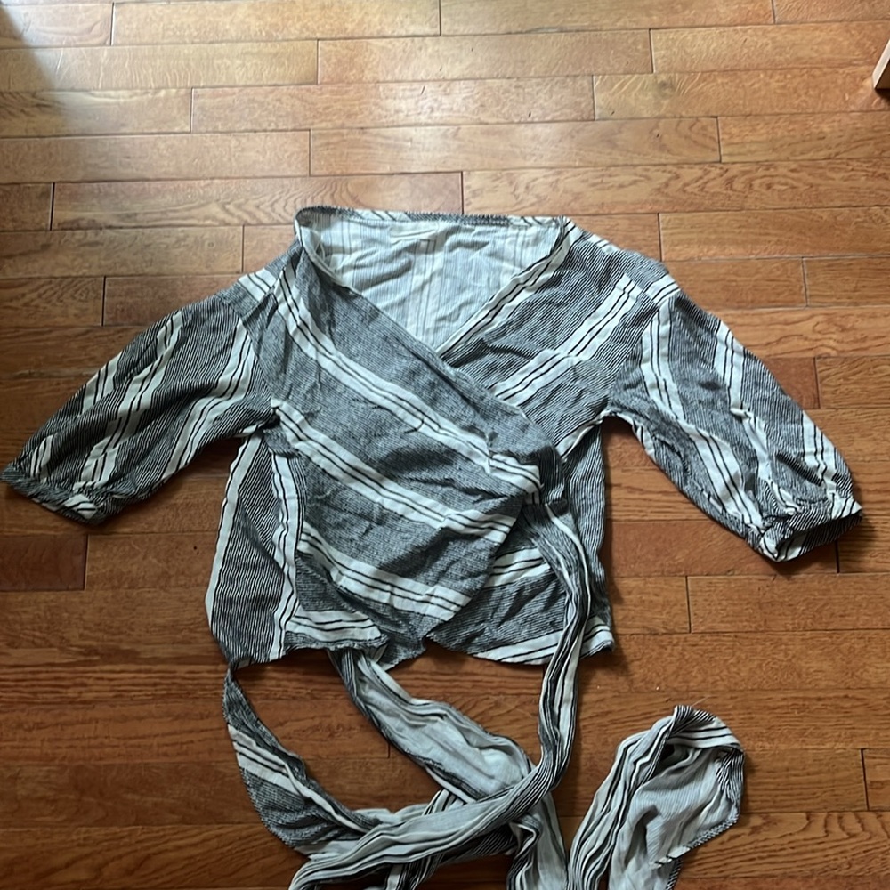 Urban Outfitters Linen Striped Top